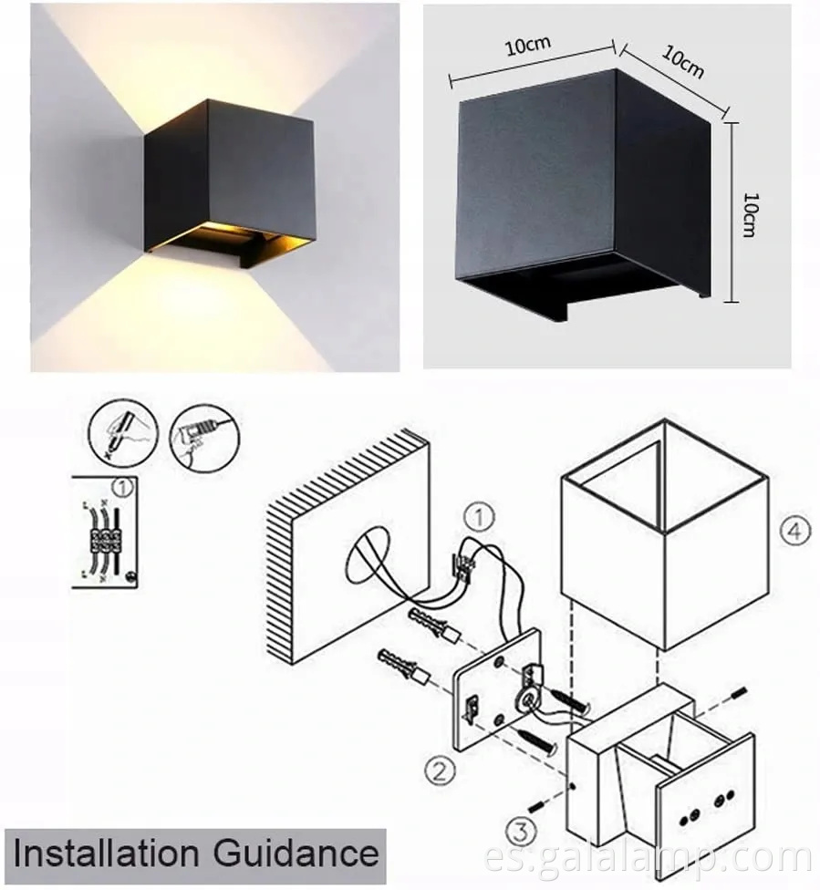 Luz de pared al aire libre inalámbrica con tecnología de sensor de movimiento